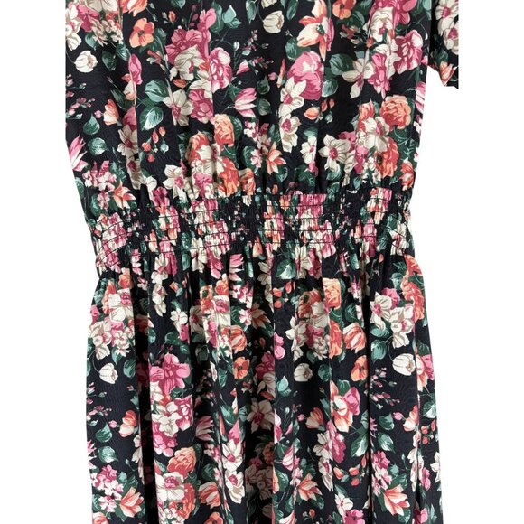 VTG Cottage Karin Stevens Lace collar Floral Button Front Dress, Women's Size 8 - Picture 11 of 12